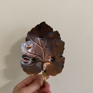 Handcrafted copper leaf